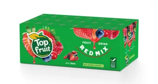 Topfruit Red Mix Fruit Drink No Added Sugar, 24x180ml