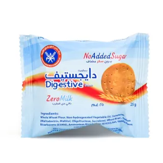 KFMB No Added Sugar Zero Milk Digestive Biscuits, 25g