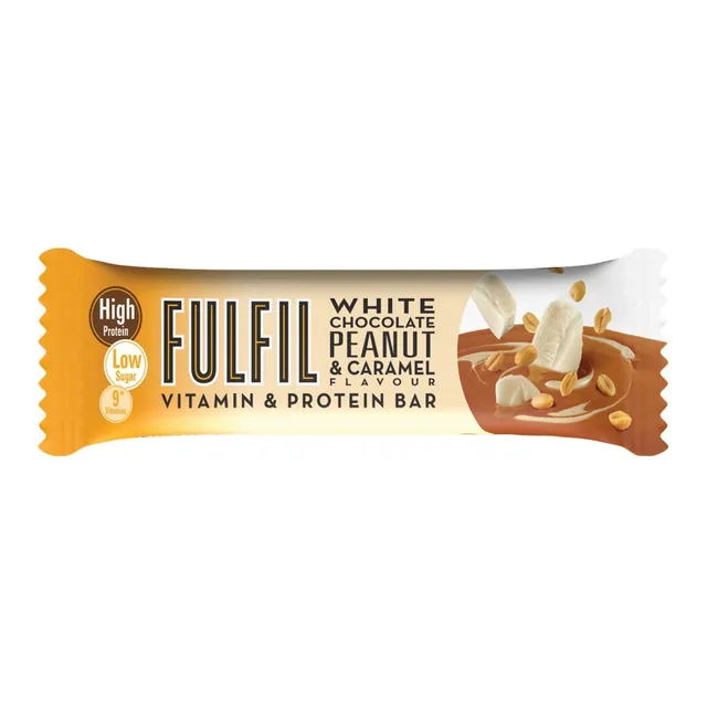 Fulfil White Chocolate Peanut & Caramel Flavour Protein Bar, 55g