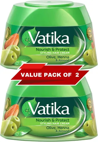 Vatika Naturals Nourish & Protect Styling Hair Cream, 2x140ml