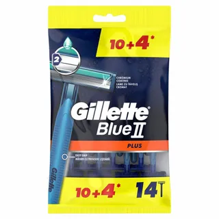 Gillette Blue 2 Plus Disposable Razors 10+4 Pieces