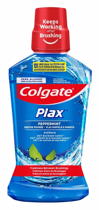 Colgate Plax Peppermint Blue 0% Alcohol Mouthwash, 500ml