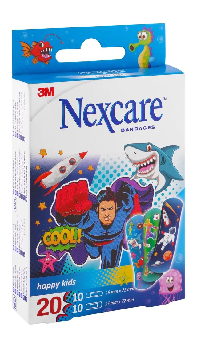 Nexcare Assorted Happy Kids Plasters, 20 Pieces