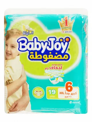 BabyJoy 2XL Baby Diapers, Size 6, Above 16kg, 19 Pieces