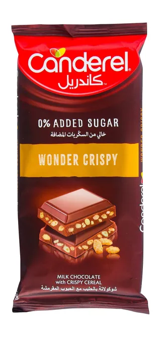 Canderel Wonder Crispy Milk Chocolate Slab with Cereal, 100g