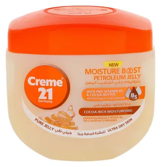 Creme 21 Moisture Boost Petroleum Jelly with Pro-Vitamin B5 & Cocoa Butter for Ultra Dry Skin, 300ml