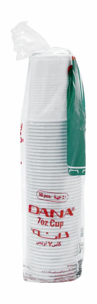 Dana White Disposable Plastic Cups, 592ml, 50 Pieces