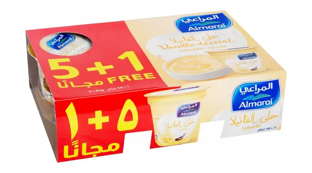 المراعي كاسترد فانيليا، 6x85جم