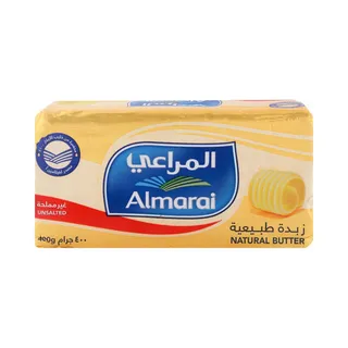 المراعي زبدة طبيعية غير مملحة 400 جم