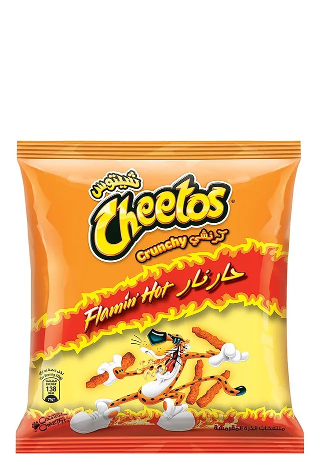 Cheetos Crunchy Flamin' Hot Corn Chips, 25g