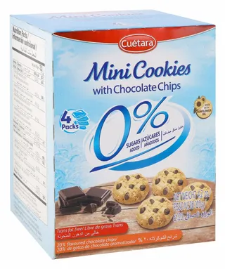 Cuetara Mini Chocolate Chip Cookies with Sweetener, 120g