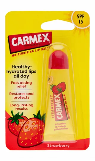 Carmex Soothing & Moisturizing Lip Balm Strawberry Flavor SPF15, 1 Piece