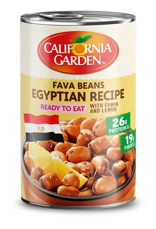 California Garden Egyptian Recipe Fava Beans with Cumin & Lemon, 450g