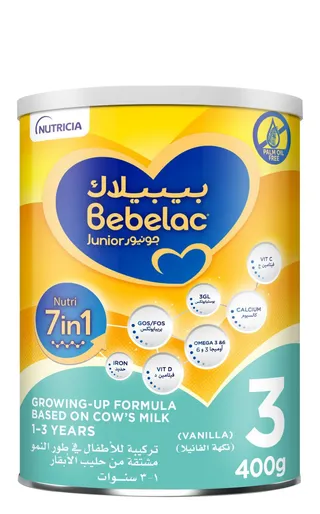 Bebelac Nutri 7in1 Infant Milk Formula Stage 3 (1-3 Years), 400g