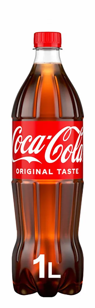Coca Cola Original Taste Carbonated Soft Drink, 1L