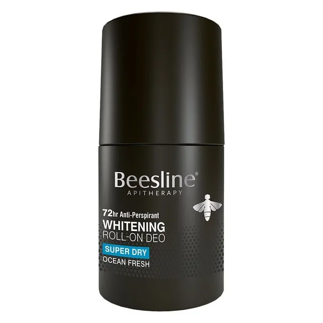 Beesline Apitherapy 4in1 Whitening & Soothing Antiperspirant Roll-On Deodorant Ocean Fresh Scent for Men, 50ml