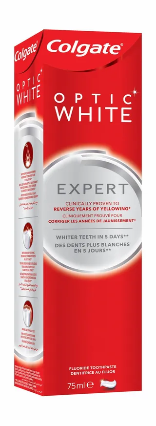 Colgate Optic White Expert Teeth Whitening Cool Mint Toothpaste, 75ml