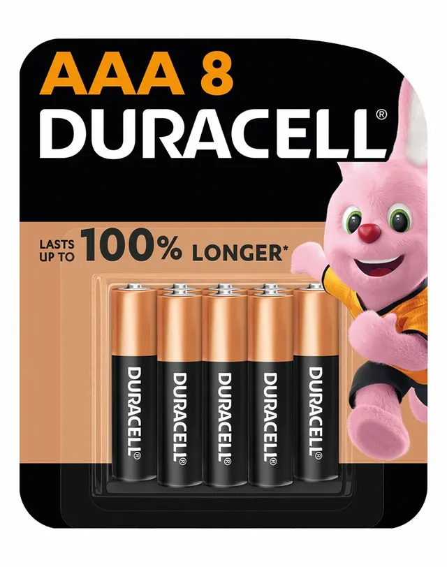 Duracell 1.5V AAA Alkaline Batteries, 8 Pieces