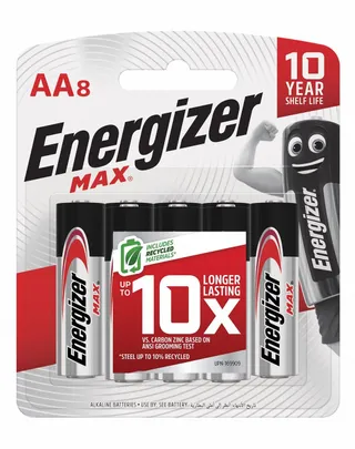 Energizer Max AA Alkaline Batteries, 8 Pieces