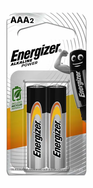 Energizer AAA Alkaline Power Batteries, 2 Pieces