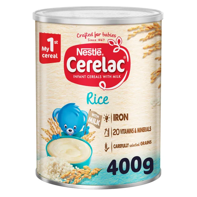 Cerelac Infant Cereal with Milk & Rice (6+ Months), 400g