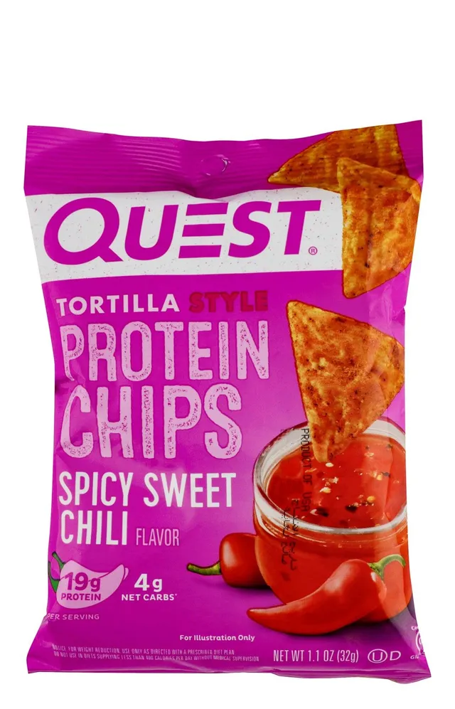 Quest Spicy Sweet Chili Tortilla Style 19g Protein Chips, 32g