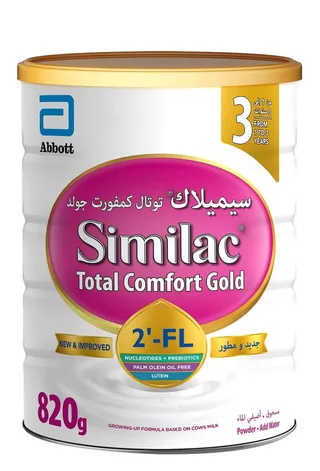 Similac Total Comfort Gold Growing-Up Milk Formula Stage 3 1-3 Years 820g