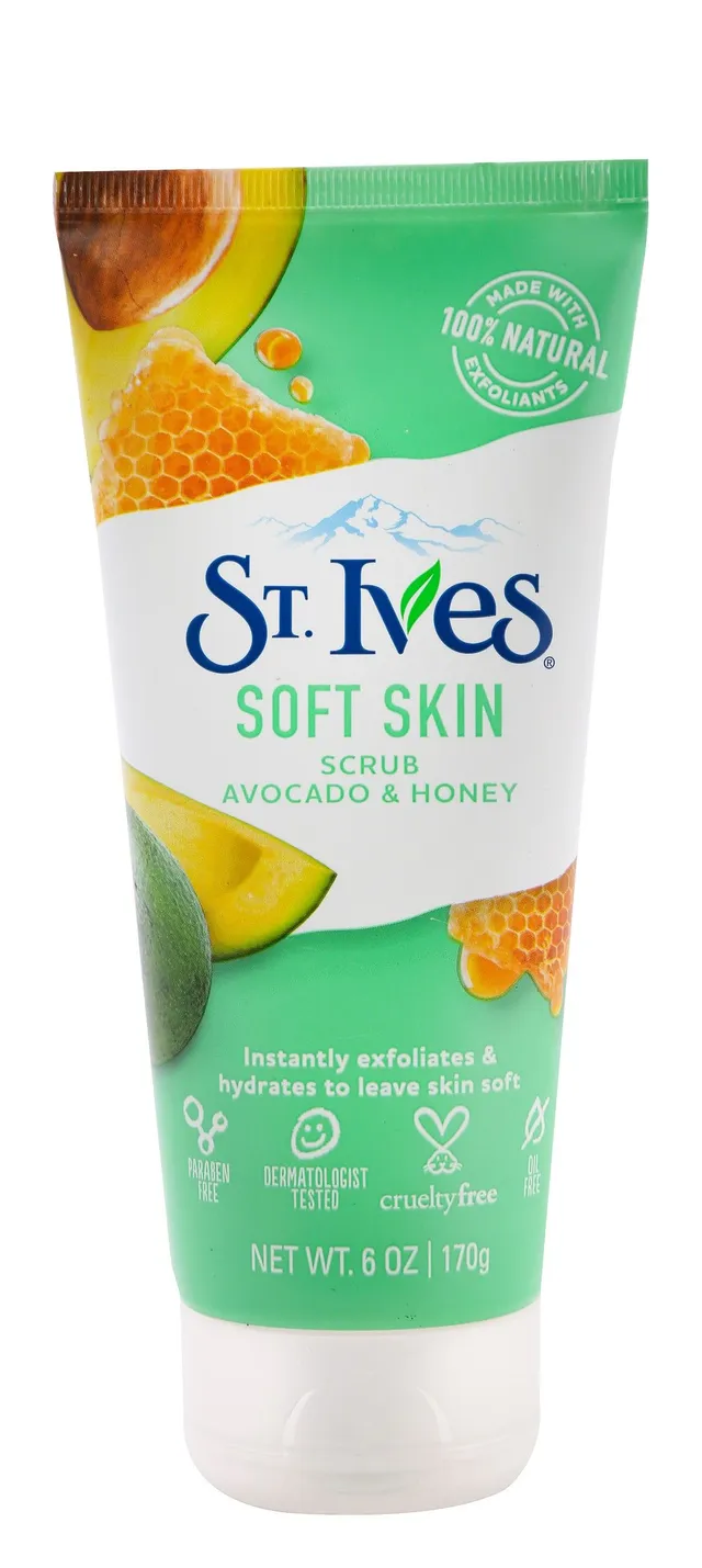 St. Ives Soft Skin Exfoliating Scrub with Avocado & Honey Extracts, 170g
