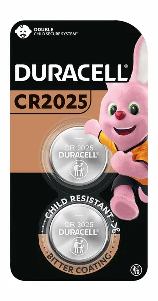 ديوراسيل بطاريات ليثيوم عملة، 3 فولت، 2 قطعة CR2025