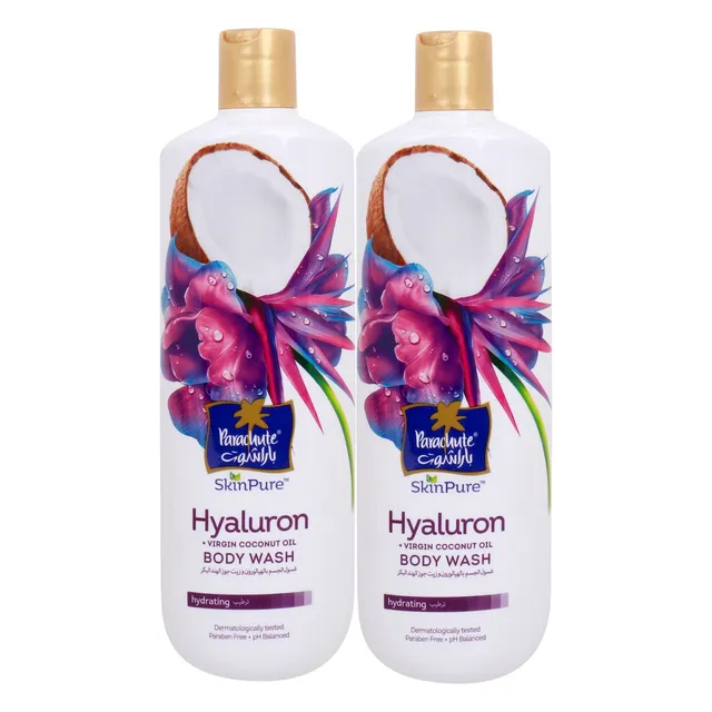 Parachute Hyaluron Body Wash, 2x400ml