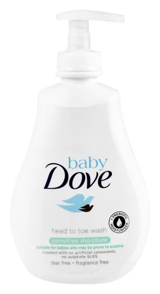 Dove Baby Head to Toe Hypoallergenic Moisturizing Liquid Wash for Sensitive Skin, 400ml