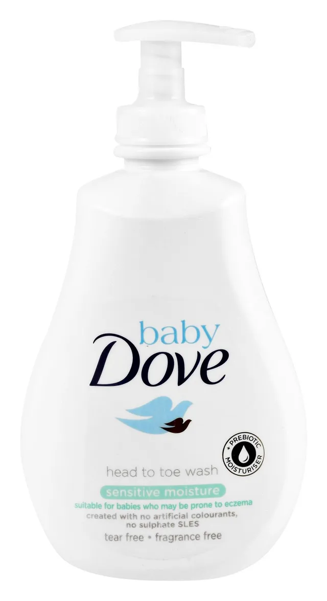 Dove Baby Head to Toe Hypoallergenic Moisturizing Liquid Wash for Sensitive Skin, 400ml
