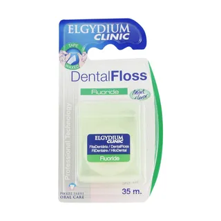 Elgydium Clinic 35m Dental Floss Mint Flavor with Fluoride, 1 Piece