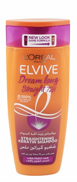 L'Oreal Elvive Dream Long Straightening Shampoo with Keratin & Black Seed Oil for Long Frizzy Hair, 200ml