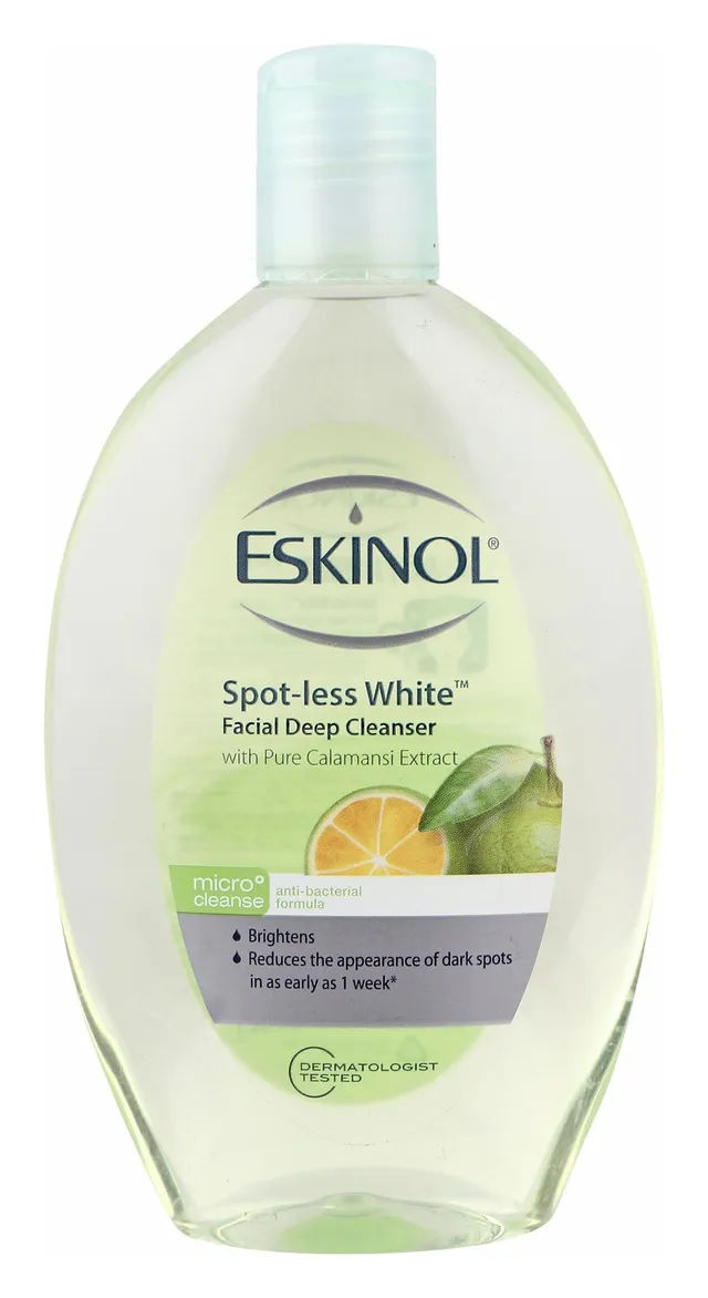 Eskinol Antibacterial Spot Less White Deep Facial Cleanser with Pure Calamansi Extract, 225ml