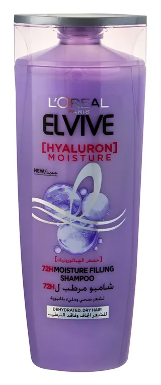 L'Oreal Elvive 72H Moisture Filling Shampoo with Hyaluronic Acid for Dehydrated & Dry Hair