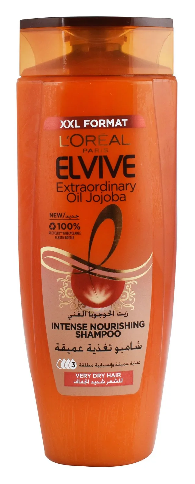 لوريال Elvive Intense Nourishing Shampoo with Jojoba Oil for Very Dry Hair, 600ml