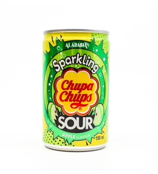 Chupa Chups Sour Green Apple Sparkling Drink, 150ml
