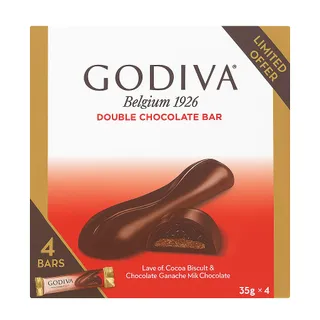 Godiva Laviva Double Chocolate Bar, 4x35g