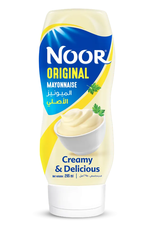 نور مايونيز أوريجينال سميكة وكريمية زجاجة قابلة للعصر، 295ml