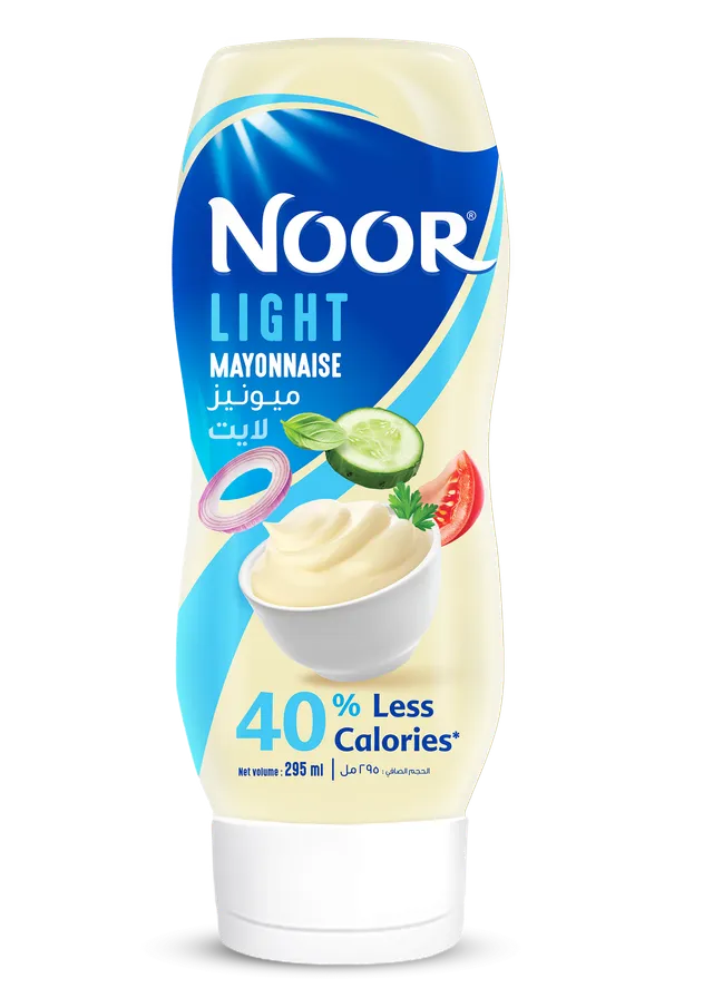 نور مايونيز لايت زجاجة قابلة للعصر، 295ml