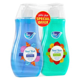 Fine Hand Wash Ocean Breeze, 450ml + Morning Breeze, 450ml
