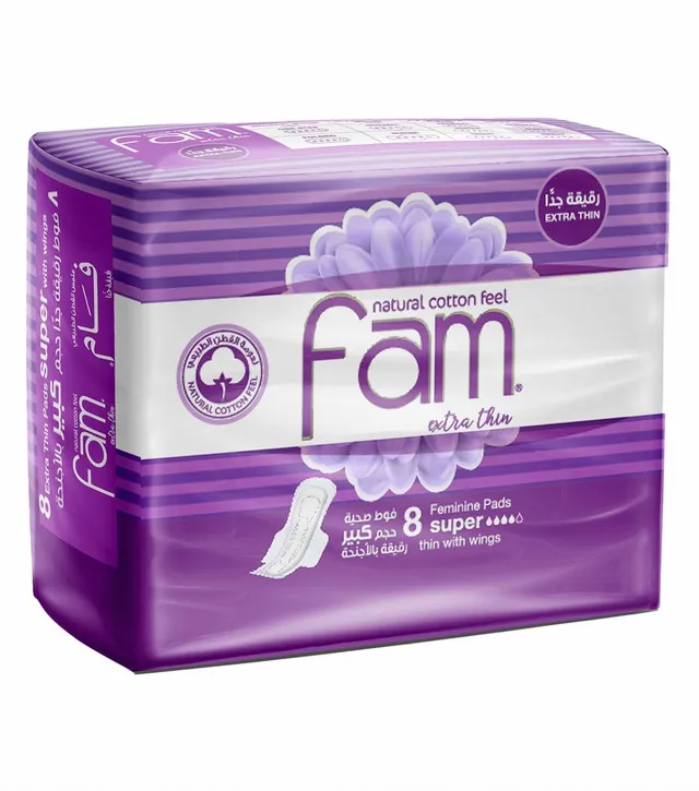 Fam Extra Thin Super Pads with Wings