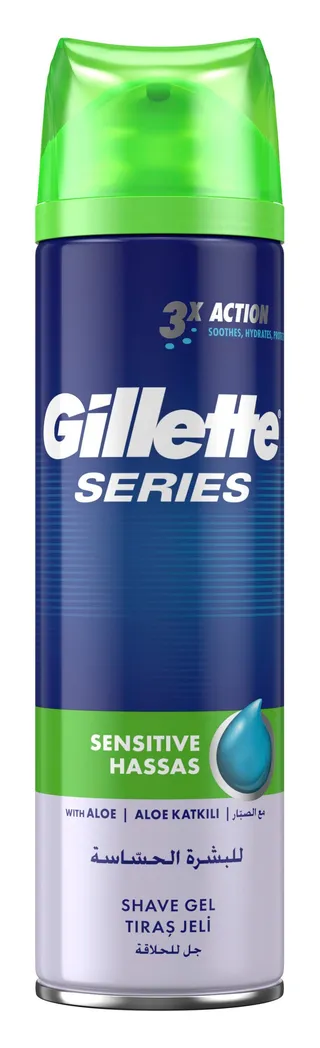 Gillette Series Shaving Gel with Aloe for Sensitive Skin, 200ml
