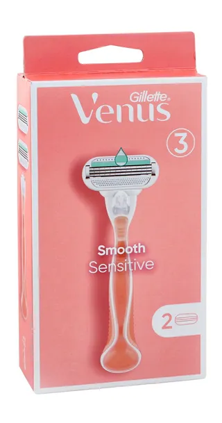 Gillette Venus Smooth & Sensitive 3 Razor with Cartridges, 1 Pack
