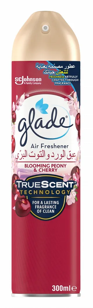 Glade Aerosol Blooming Peony & Cherry Air Freshener Spray, 300ml