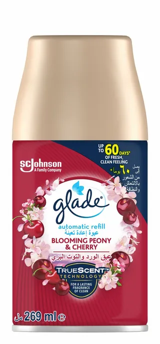 Glade TrueScent Technology Blooming Peony & Cherry Automatic Spray Refill, 269ml