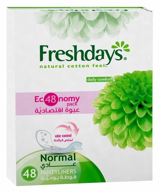Freshdays Natural Cotton Feel Normal Panty Liners