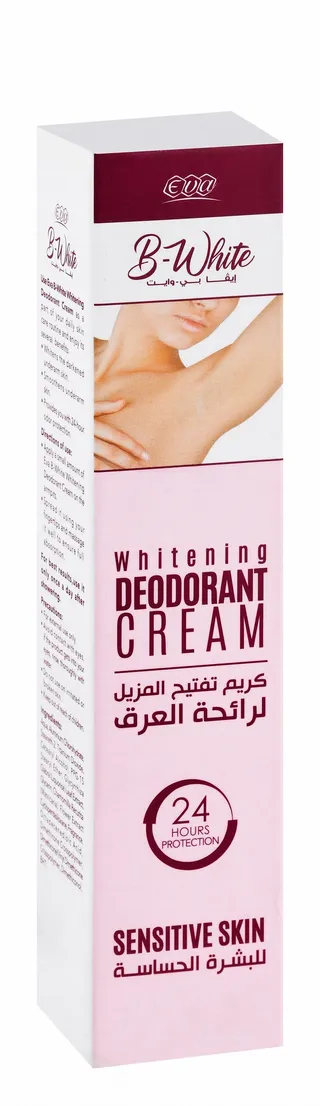 ايفا بى وايت كريم مزيل للعرق ومبيض للبشره الحساسه 45 جم