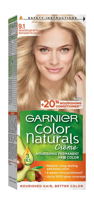 Garnier Color Naturals Nourishing Permanent Hair Dye Cream with 3 Oils